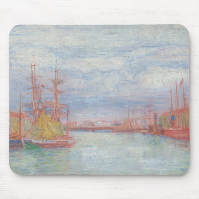 Ostende Harbor von James Ensor (1900) Mousepad (Vorne)