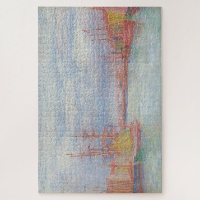 Ostende Harbor von James Ensor (1900) Puzzle (Vertikal)