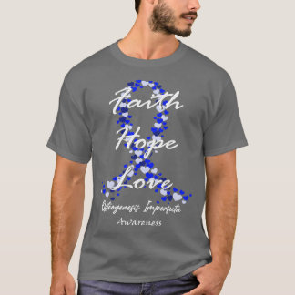 Osteogenesis Imperfekta Awareness Faith Hope Liebe T-Shirt
