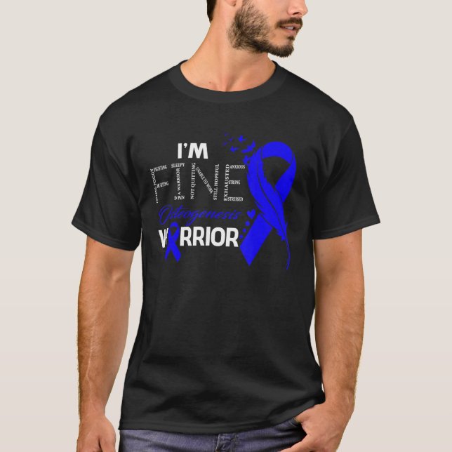 Osteogenesis Warrior I'm Fine Feather T-Shirt (Vorderseite)