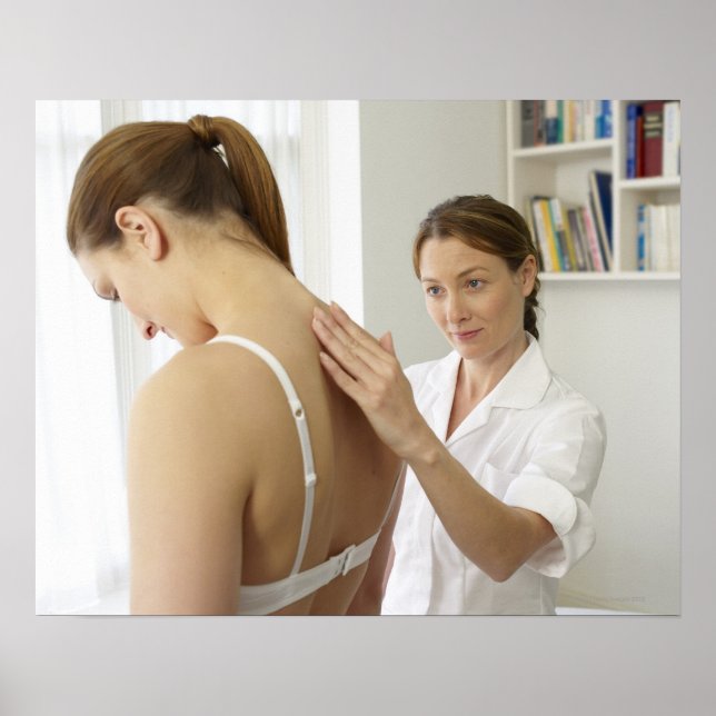 Osteopath Behandlung des Patienten. Poster (Vorne)