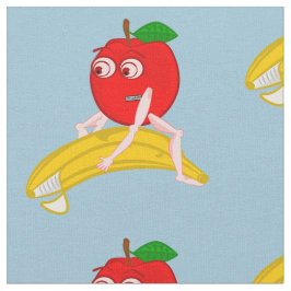 Osteopath Fruit Funny Apple Straighting a Banana Stoff