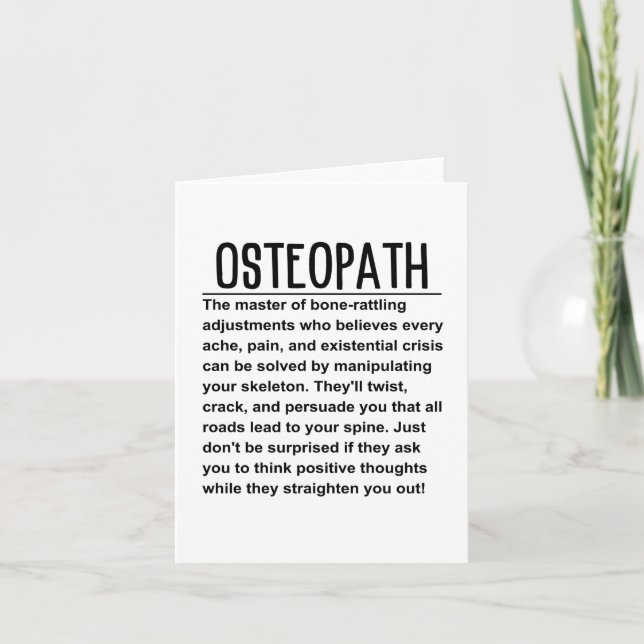 Osteopath Karte (Vorderseite)