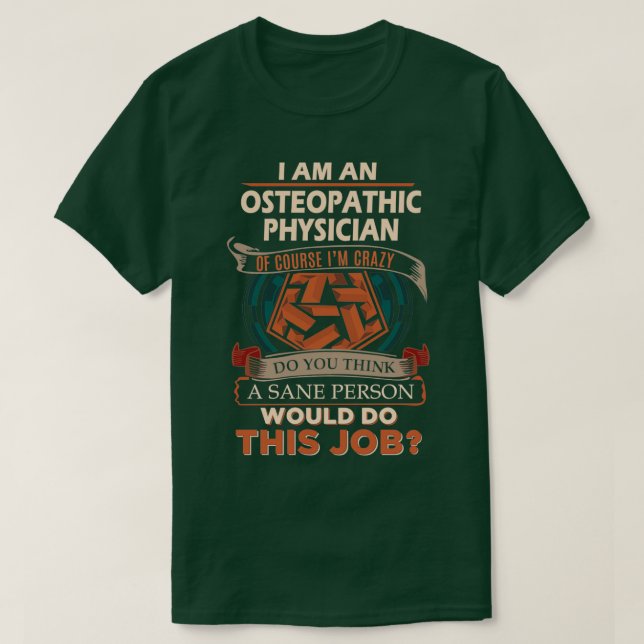 Osteopathische Ärztin Gesundheitsvorschrift Punkt  T-Shirt (Design vorne)