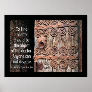 Osteopathischer Gesundheitsbescheid von A.T. Poster