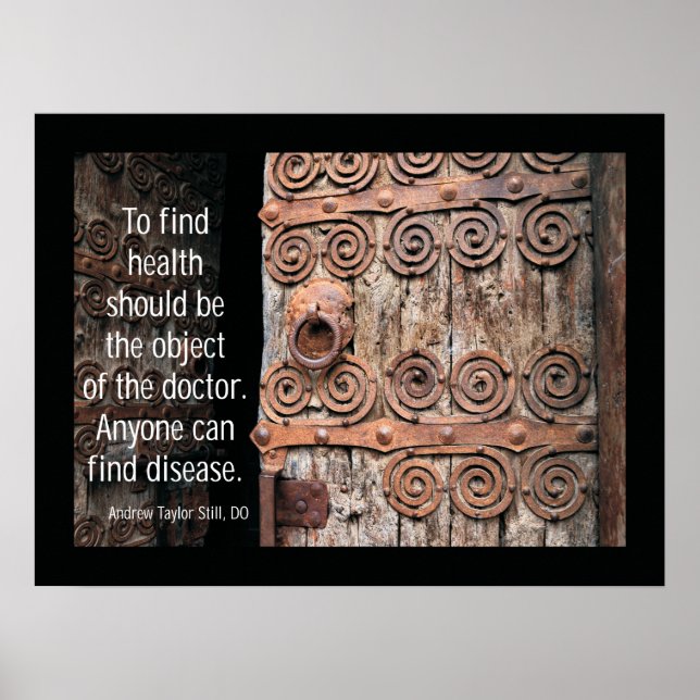 Osteopathischer Gesundheitsbescheid von A.T. Poster (Vorne)