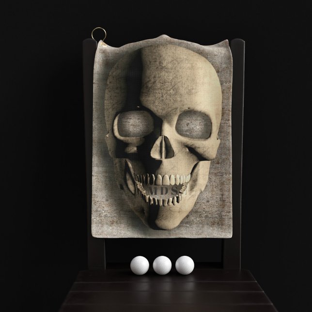 Osteopaths Spooky Skelett Skull Golf Handtuch (Von Creator hochgeladen)