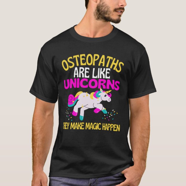 Osteopaths Unicorn , Zauberhafter Chiropraktor T-Shirt (Vorderseite)