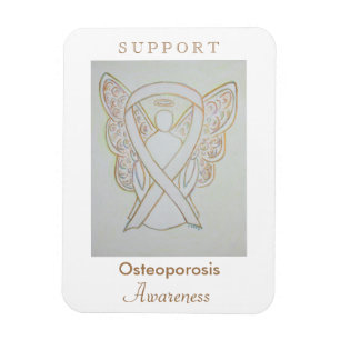 Osteoporose Awareness Ribbon Angel Magnet