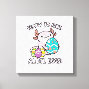 Oster Axolotl bereit, Alotl-Eier zu finden, Jagd a Leinwanddruck