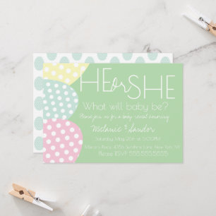 Oster-Baby-Geschlechtsenthüllung Baby Shower Einladung