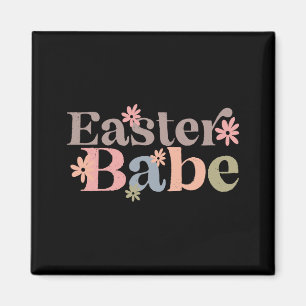 Oster-Baby retro floral trendy ästhetisch Magnet