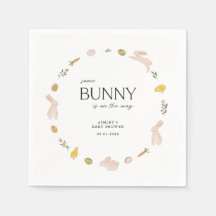Oster-Babyshower im Frühlingshaschen-Stil Serviette