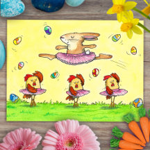 Oster-Ballett-Postkarte von Nicole Janes
