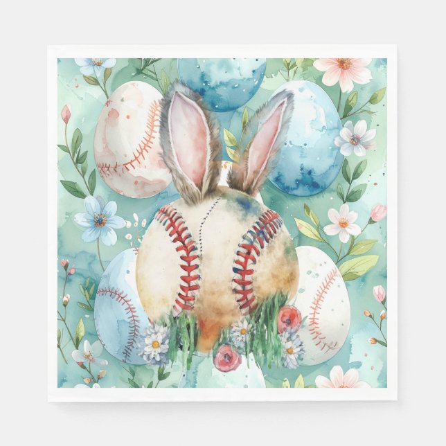 Oster Baseball Thema  Serviette (Vorderseite)