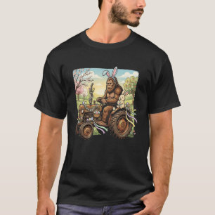 Oster Bigfoot Hase Traktor Lustiger Frühling Sasqu T-Shirt