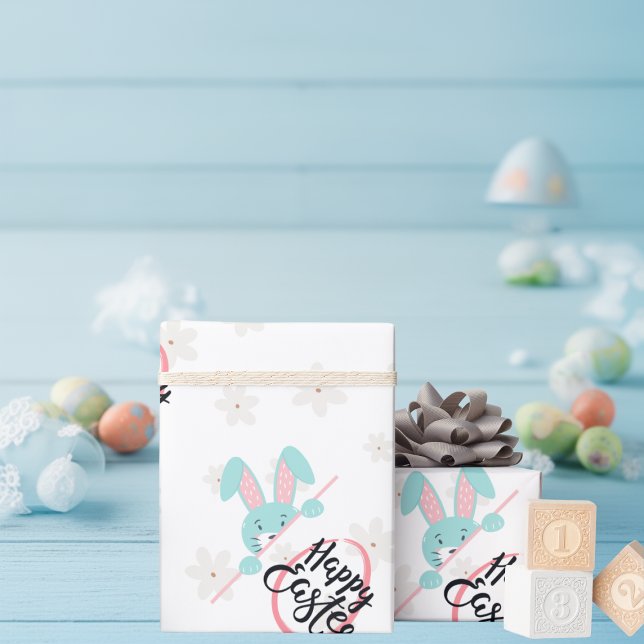 Oster-Blau-Hasen-Geschenkpapier Geschenkpapier (Von Creator hochgeladen)