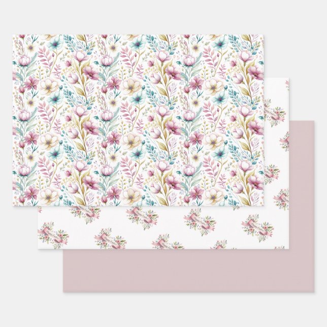 Oster-Blumengarten-Geschenkpapier-Set  Geschenkpapier Set (Set)