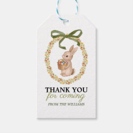 Oster-Blumenkranz Hase Danke Geschenkanhänger