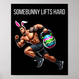 Oster-Bodybuilding-Osterhase Athleten Poster