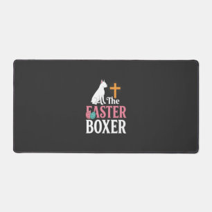 Oster-Boxer-Hund Vintage-Gravur-Shirt Schreibtischunterlage