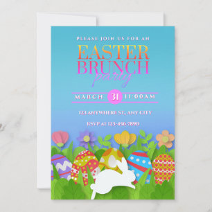Oster-Brunch-Party – Bunter Hase & Eier Ankündigung