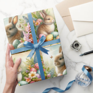 Oster Collage Bunny Kaninchen Geschenkpapier