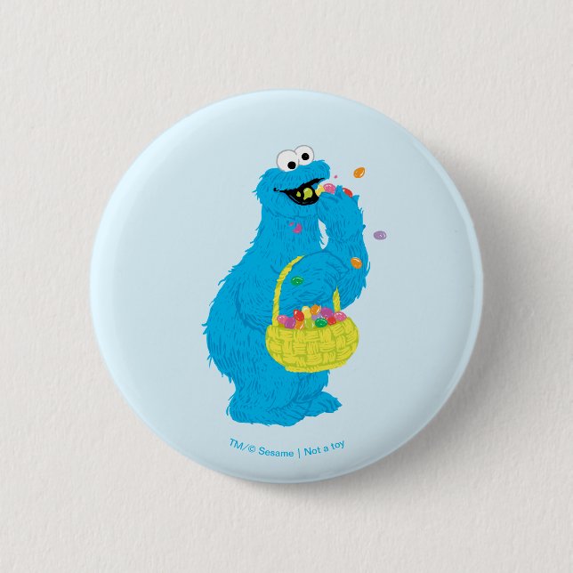 Oster-Cookie-Monster Button (Vorderseite)