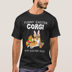 Oster-Corgi mit Ostereiern T-Shirt
