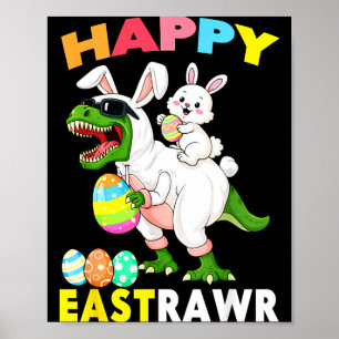Oster-Dinosuarier T-Rex Hase Frohe Ostern Für Poster
