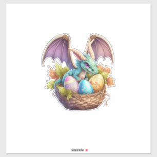 Oster-Drache Tag Liebt das Sammeln von Ostereiern  Aufkleber