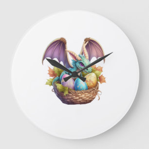 Oster-Drachen-Tag Liebt das Sammeln von Ostereiern Große Wanduhr