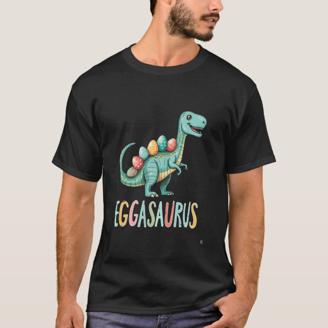 Oster EGGASAURUS Whimsical Dinosaurier T-Shirt (Vorderseite)