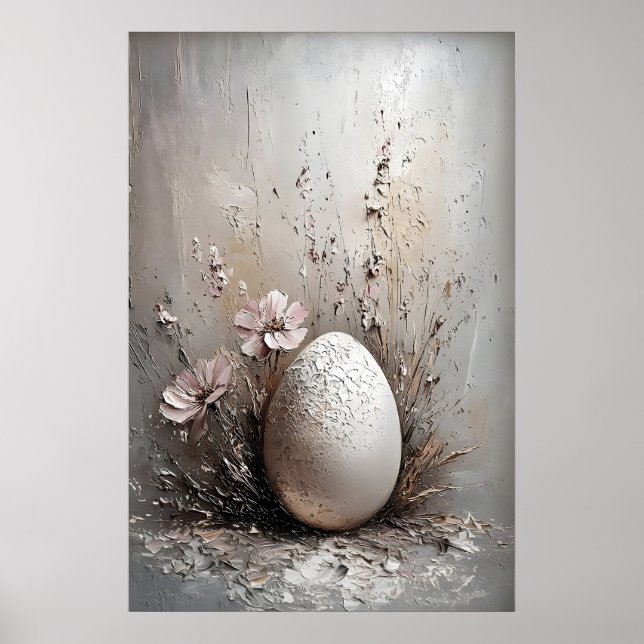 Oster-Ei-Druck, Frühling Vintage-Oster-Ei Poster (Vorne)
