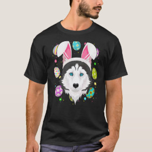 Oster-Ei-Hasenohren-Sibirian-Husky-Hundegesicht-Os T-Shirt