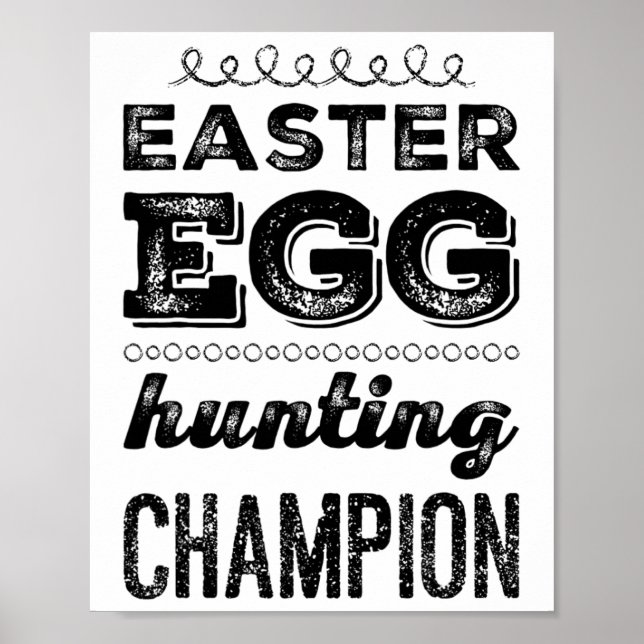 Oster-Ei-Held Oster-Ei-Jagd-Champion Ostern Poster (Vorne)