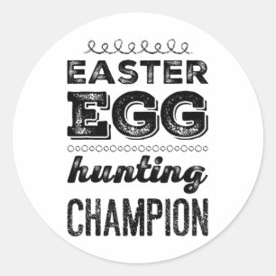 Oster-Ei-Held Oster-Ei-Jagd-Champion Ostern Runder Aufkleber