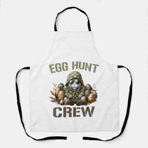 Oster-Ei-Jäger-Crew-Camo-Jagd-Ostertag-T-Shirt Schürze