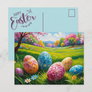 Oster-Ei-Kunst-Postkarte Postkarte