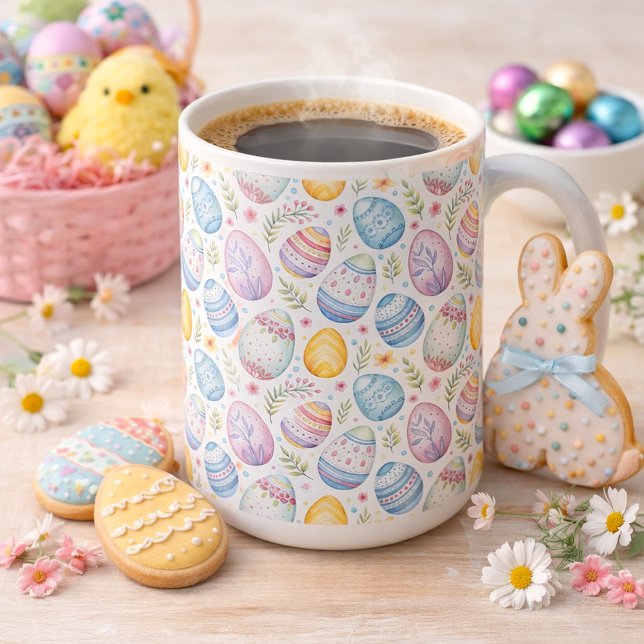 Oster-Ei-Muster in Pastell Kaffeetasse (Von Creator hochgeladen)