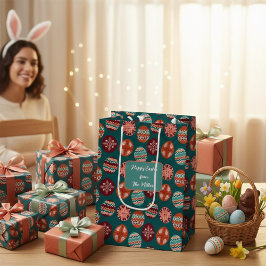 Oster-Ei-Muster-Mittlere Geschenktasche Mittlere Geschenktüte