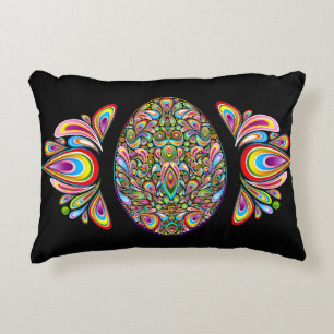 Oster-Ei-Psychedel-Design-Kinder-Bio-T-Shirt Dekokissen