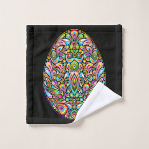 Oster-Ei-Psychedelic-Design-Kinder-Bio-T-Shirt Badhandtuch Set