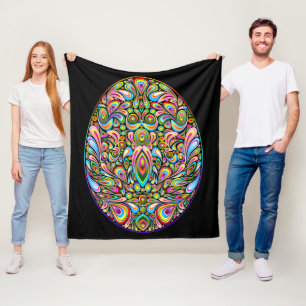 Oster-Ei-Psychedelic-Design-Kinder-Bio-T-Shirt Fleecedecke