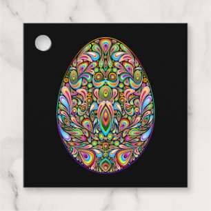 Oster-Ei-Psychedelic-Design-Kinder-Bio-T-Shirt Geschenkanhänger