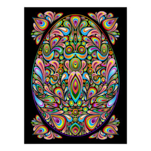 Oster-Ei-Psychedelic-Design Poster
