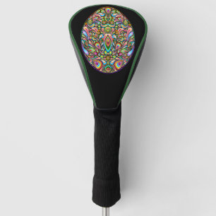 Oster-Ei psychedelisches Design Kinder Bio-T-Shirt Golf Headcover
