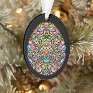 Oster-Ei-Psychedelisches-Design-Kinder-Bio-T-Shirt Ornament