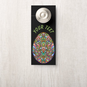 Oster-Ei-Psychedelisches-Design-Kinder-Bio-T-Shirt Türanhänger