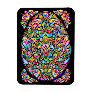 Oster-Ei psychedelisches Design Magnet